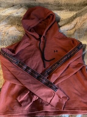 LG Rust-Colored under armor Hoodie with Branded Sleeve Tape
